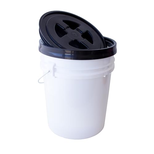 Smart Seal 5 Gallon Screw-On Bucket Lid (Black, 1 Pack) - color: Black