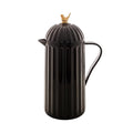 WOLFF - Bird Thermal Coffee Carafe - Hot or Cold Drinks, Plastic Exterior and Glass Insulation Lining Flask Coffee Dispenser, Thermal Bottle for Beverages, Tea and Water Pitcher- Black, 34floz/1L - color: Black