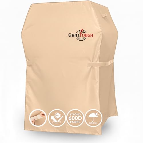 Heavy Duty BBQ Grill Cover for Outdoor Grill, 30 Inch Tan | Waterproof, Weather Resistant, UV & Fade Resistant, Heavy Duty Protection, Adjustable Straps, Outdoor Grill Cover, Secure Fit - color: Tan, size: 30''L x 26''W x 43''H
