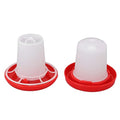 Chick Feeder and Waterer Kit, Mini Chicken Feeder and Waterer, Rotary Sleeve Design Automatic Feeding and Watering Combo for Baby Turkey, Guinea Fowl, Quail and Pigeons, 3.6x4.0in