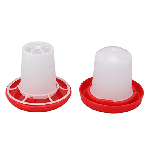 Chick Feeder and Waterer Set, Poultry Feeder Quail Waterer Duck Feeder Automatic Feed and Watering Combo for Chickens, Ducks, Turkeys, Quail, Baby Chicks, Turkeys and More