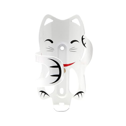 Portland Design Works Water Bottle Cage - Lightweight Water Bottle Holder for Bikes, Lucky Cat Cage, White - style: Lucky Cat Cage - White