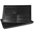 POPETPOP Dog Crate Tray Replacement : 2Pcs Plastic Replacement Tray for Dog Crate - Cage Bottom Pan for Potty Training, Easy to Clean, 17.29X11.20X1.18in (Black)