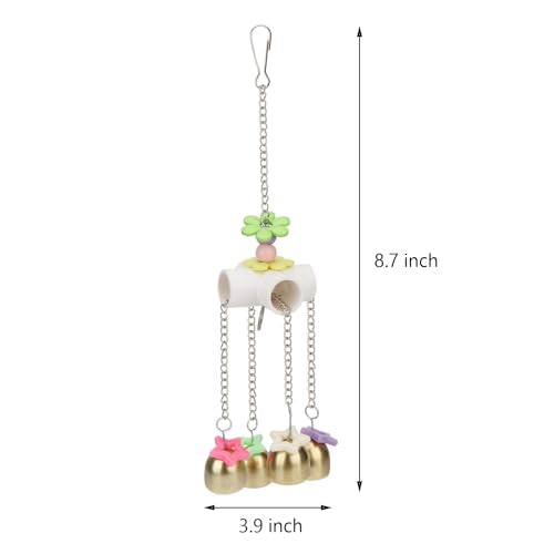 Wontee Bird Parrot Bells Toy with Sweet Sound for Parakeet Cockatiel, B | Durable metal, bite-resistant for chewers, sweet sound grabs bird attention, reduces boredom & stress, for budgie/conure - style: B (Bird Bell Toy)