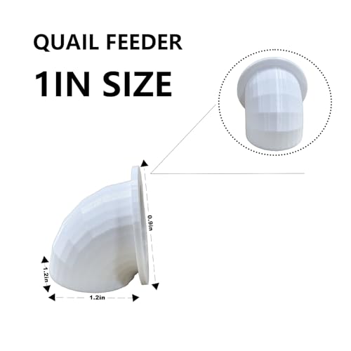Quail Chick Port Feeder Compatible with DIY Bucket Pail Bin Container Coturnix - Set of 16 (1in) - size: 1in