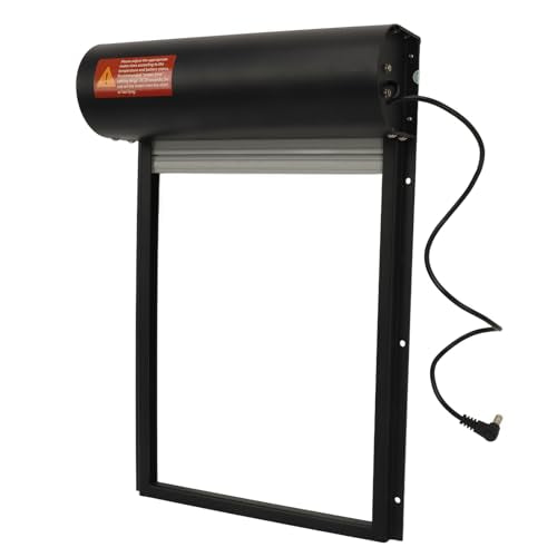 Automatic Chicken Coop Door Opener Battery Powered Timer LED Display with Programmable Controller for Chicken Duck Goose Poultry Coop (Black) - color: Black