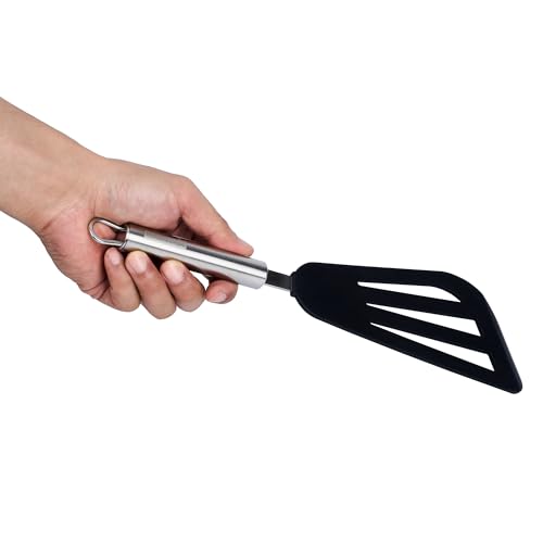 Restaurantware Black Silicone Fish Egg Turner Spatula - size: Silicone Fish/Egg Spatula