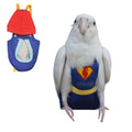 Parrot Flight Suit Diaper (Without Leash) - Reusable Bird Diaper for Budgies, Lovebirds, Cockatiels, and More - Fabric Bird Suit (Blue Superman-S) - size: Blue superman-S