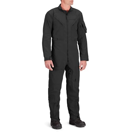 Propper Unisex Cotton Twill 27/P Flyers Coverall | Air Crew and Maintenance Flight Suit, For Men and Women - color: Black, size: XX-Large