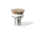Ionic Palm Brush, Magnetized to Stand Upright, Stainless Steel with Replaceable Head, Silver