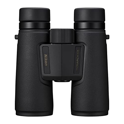 NIKON Monarch M5 Binoculars | Waterproof Fogproof ED Glass Optics with Dielectric Prism Coating | Bright High-Resolution Outdoor Binoculars for Birdwatching, Hiking & Wildlife, 12x42 | Long Eye Relief, waterproof, fogproof, ED Glass, rubber-Armored Binocu
