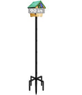 90 Inch Bird House Pole Mount Kit, Adjustable Heavy Duty Bird Feeder Pole for Outdoors, Universal Mounting Post Set with 5-Prong Base, Black, 1 Pack - size: 90 INCH
