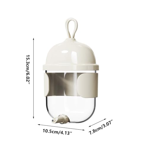 Birds Water Bottle, 330ML Automatic Bird Drinking Dispenser with Sensitive Valve, Stable & Leak-Proof Parrots Water Feeder for Small-Medium Birds - color: White