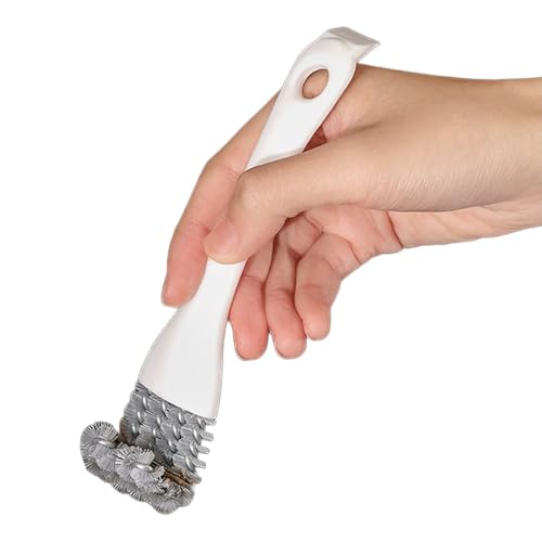 Grout Brush for Deep Cleaning – Multi-Surface Scrubber for Kitchen Sinks, Stovetops, Grill Grates, Pet Cages – Stiff Bristles Remove Stubborn Grime, Grease & Debris – Ergonomic Non-Slip Handle (2Pcs)