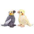 Cockatiel Plush Toy Set - 2pcs Simulation Yellow and Grey Parrot Stuffed Animal, Cute Little Bird Doll as Gift for Your Friends 7 Inch - style: Gray and Yellow