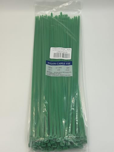 Zip Ties, 100pcs Green Zip Ties 12 Inch,Zipties Cable Tie Wraps, Multi-Purpose Cable Management Ties, Self-Locking Ziptie for Office and Home(Can bear 50lb) - color: Green, size: 12" (100 Pack)