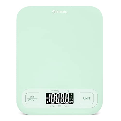 Etekcity Food Kitchen Scale, Digital Grams and Ounces, Large | Tare function, ideal for baking, weight loss, keto, meal prep, packages, liquids and jewelry, Green - color: Green