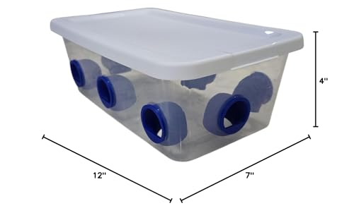 Quail Feeder Tub Feed Saver Ports, 6Qt tub, No Waste Design, 8 Hole, by 2B Creations.