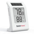 Digital Thermometer Humidity Gauge Meter | Solar-Powered 2.2" Indoor Temperature Humidity Monitor for Baby Rooms, Home, Office, and Wine Cellars, White, 1Pack - color: White 1pack
