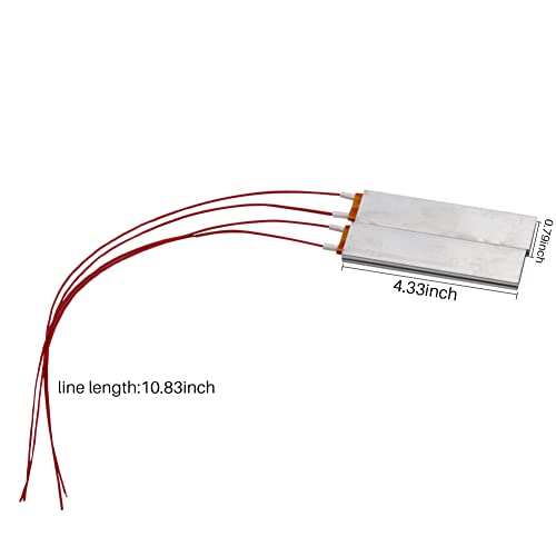 PTC Heating Element 2pcs 12V/220V/110V Thermistor Heater Constant Temperature Thermostat Heater Plate (Red-220v)