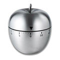 Kitchen Timer for Cooking, 60 Minutes Mechanical Timer - No Batteries Required, Stainless Steel Apple-Shape Cute Countdown Clock for Cooking, Learning, Exercises, Gaming - color: Silver2