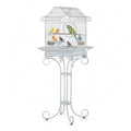 58 Inch Vintage Scrolled Bird Cage - Heavy Duty Wrought Iron (25Lbs) with Non-Toxic Coating - Elegant Victorian Style for Cockatiels, Parakeets, Finches & Lovebirds