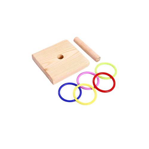 LAIYOHO Parrot Intelligence Training Toy | Colorful Stackable Rings Interactive Bird Toy for Most Pet Birds