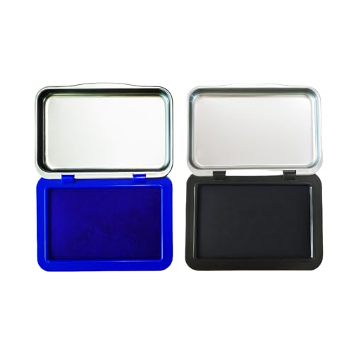 2PCS Egg Date Marking Stamp Ink Pad, 2.95 x 2.16 inches, for Fresh Eggs, 2 Pack (Blue&Black) - color: Blue&black