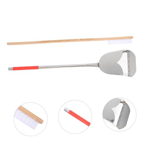 2-Piece Bird Cage Cleaning Set Pet Cage Brush Dropping Scoop Multi- Cleaning Tool