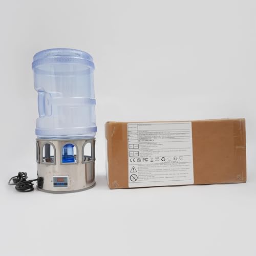 5 Gallon Chicken Water Heater, Winter Poultry Water Heated Machine,LED Display,9.84ft Cord Length for Chickens, Turkeys, and Geese