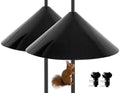 Squirrel Baffle,19-Inch Squirrel Baffle for Bird Feeder Pole,Squirrel-Proofs for Outdoor Shepherd's Hooks，Outside Pole Mount Squirrels Guard(Black 2 Pack - color: Pole mount-Black 2p