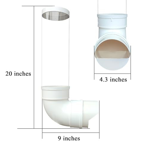 PVC Chicken Feeder,Outdoor Automatic Chicken Feeder,Chicken feeders no Waste,wall Mount Weatherproof Chicken Gravity Feeder (Transparent) - color: transparent