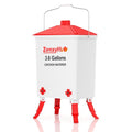 3.6 Gal Chicken Waterer with 4 Water Nipples - 3 Height Adjustable | Anti-roost Cone and Locking Legs Design, Leak-Proof Side Mount Nipples for Backyard Flock - style: Waterer with Nipples