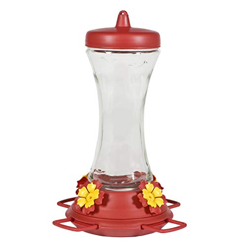 Perky-Pet 476 Glass 20-Ounce Hummingbird Feeder - color: Red