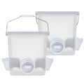 Automatic Chicken Feeder Chicken Feed Container Hanging Chicken Feeder Rainproof Poultry Feeder Bucket (Frosted) - color: Frosted