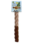 Polly's Sand-E-Rope Safety Bird Perch Toy-Trims Nails & Beak-Promotes Healthy Feet-Safe Non-Toxic-Bird Supplies for Bird Cages (Brown, Medium) - color: Brown, size: Medium