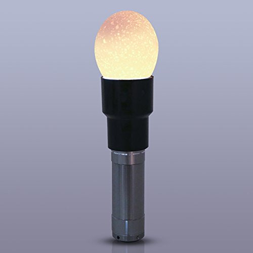 LED Egg Candler Tester Lamp for Monitoring Embryo Development, Light Candling Device | Battery Operated,Silver,Bright, Cool White,Fast Safe, Durable, Light Size 0.9 x 3.3in,No Harm to Eggs