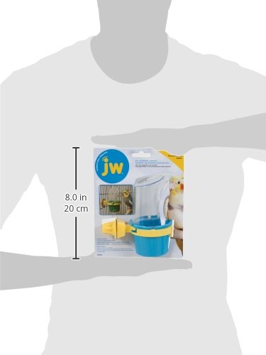 JW Pet Bird Cage Clean Cup Feeder & Water Cup Bird Accessory, Medium (Assorted Colors) - size: Medium