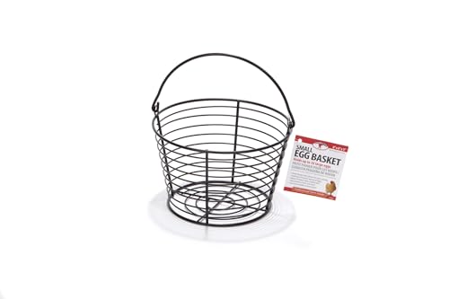 Little Giant® Large Egg Basket Kit | Chicken Egg Basket with Ceramic Eggs | Egg Collecting Basket Kit (White Eggs, Small Basket (8 Inches)) - color: White Eggs, size: Small Basket (8 Inches)