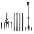 Bird Feeder Pole with Squirrel Baffle, 76 Inch Heavy Duty Bird House Pole Stand, 1-Inch Diameter Outdoor Pole Mount for Bird Houses & Hanging Feeders