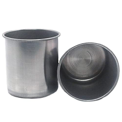 2 in 1 Bird Perch Feeder Stainless Steel Feeding Cups Water Bowls with Wood Perch Stand Platform for Small Birds
