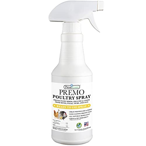 Premo Guard Natural Poultry Spray – Kills Scaly Leg Mites, Fleas, & Lice | Treats Chicken, Duck, Geese Pests, Spray Directly on Birds and Coops, Natural Plant Based Oils, Control & Prevention - size: 32 oz