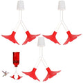 3Pcs Hummingbird Feeder Parts Drip Resistant Hummingbird Feeder Replacement Parts Flowers Hummingbirds Feeders Tubes and Stoppers Double Head Feeding Ports for Outdoor Bird Food Tool Wine Bottle Plug