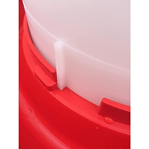 Farm Innovators Thermostatically Controlled Heated 3 Gallon Plastic Outdoor Year Round Hanging Water Fountain for Poultry Watering, Red | Thermostatically controlled, foldable legs adjust to three different heights, keeps water from freezing down to 0° F