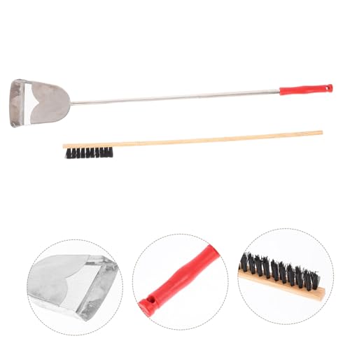 HANABASS 2pcs Bird Cage Cleaner Brush Set with Droppings Shovel Efficient Cleaning Tools for Pet Birds and Small Animal Cages for Quick Stain Removal and Household Use