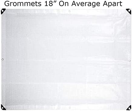 Heavy Duty Clear Canopy Top 6' x 10' Premium Sun Shade Tarp Finished Size 5.6 'x 9.6'' - size: 6'x10'