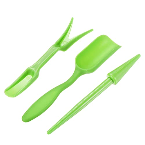 MECCANIXITY Garden Shovel Hand Tools Transplanting Succulent Cultivation Digging Scoops Kits, Green - color: Green