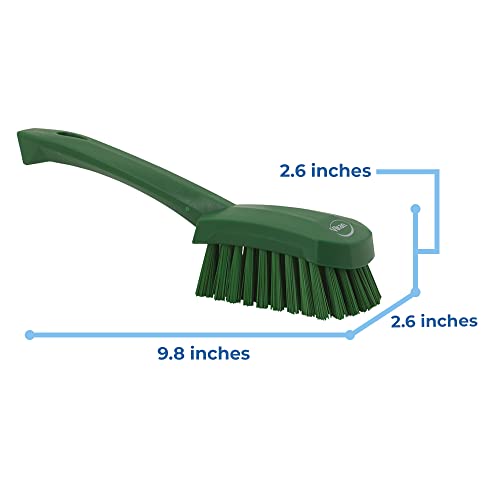 Vikan 41922 Brush,Washing,Stiff,10",PP/PBT,Green - color: Multicolor