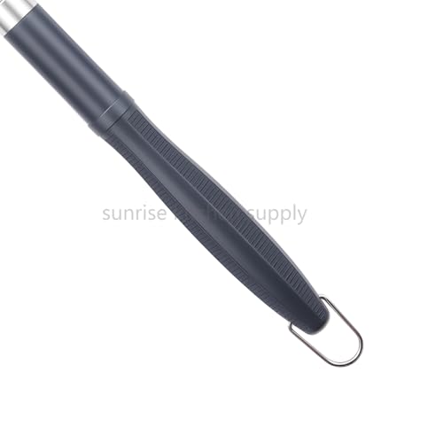 SUNRISE Fryer Brush with Long Handle (Stainless Steel with Plastic Handle, L, Single, and Double Brush) - color: Stainless Steel With Plastic Handle, size: L, Single, and Double Brush