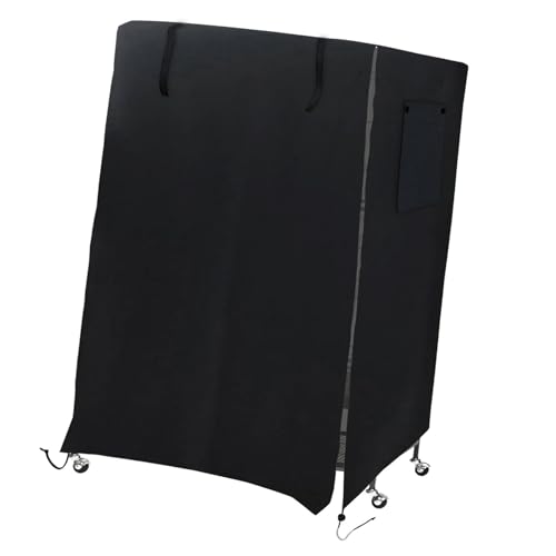 38 x 23 x 51 inch Universal Bird Cage Cover with Vent Design, Adjustable Hem, Magic Sticker, 210D Oxford Cloth - Birds from Bad Weather (Black)